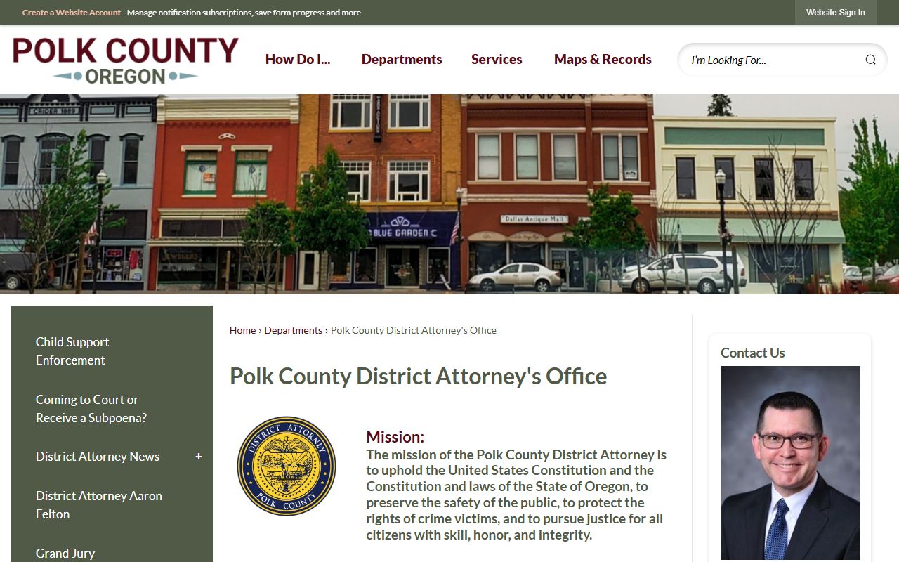 Polk County criminal court records District Attorney office