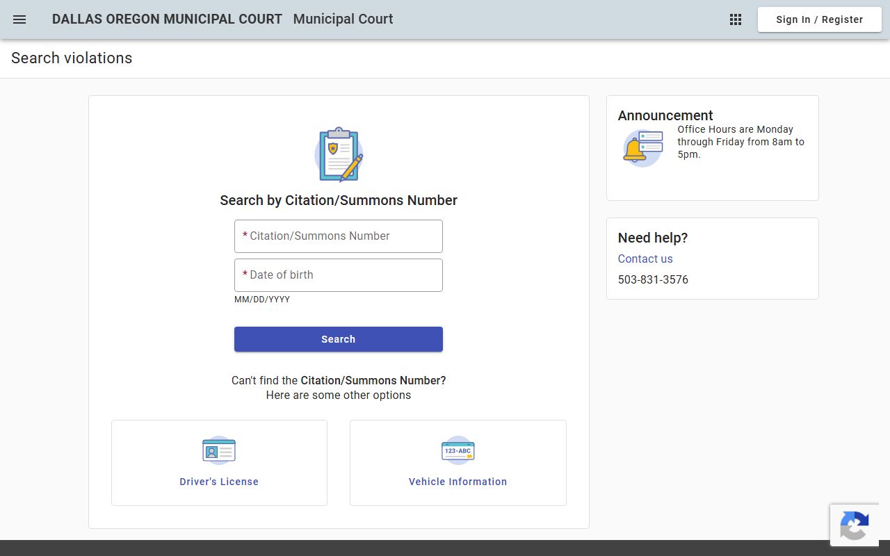 Polk County traffic court records Dallas violation search portal