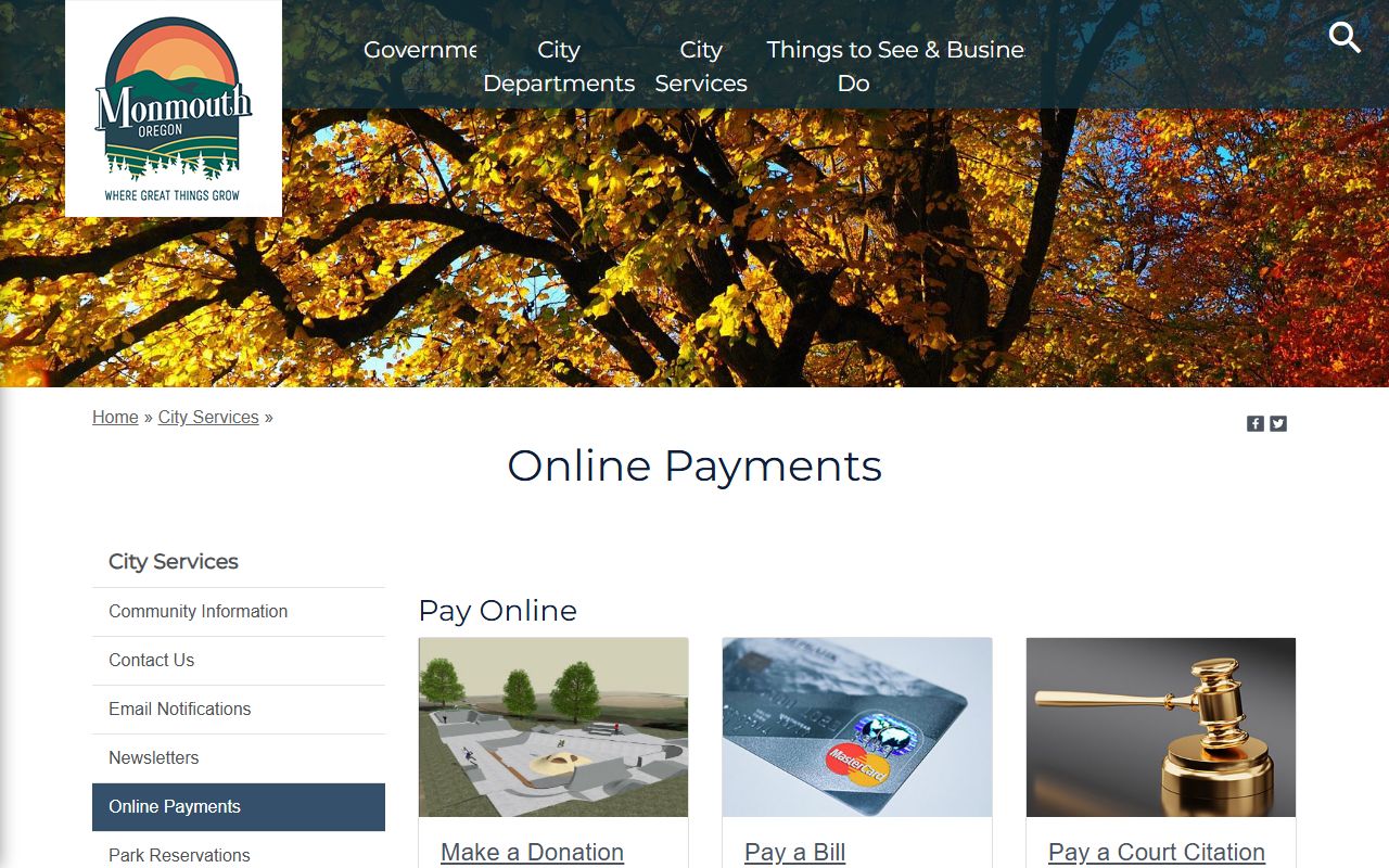Polk County traffic court records Monmouth online payments page